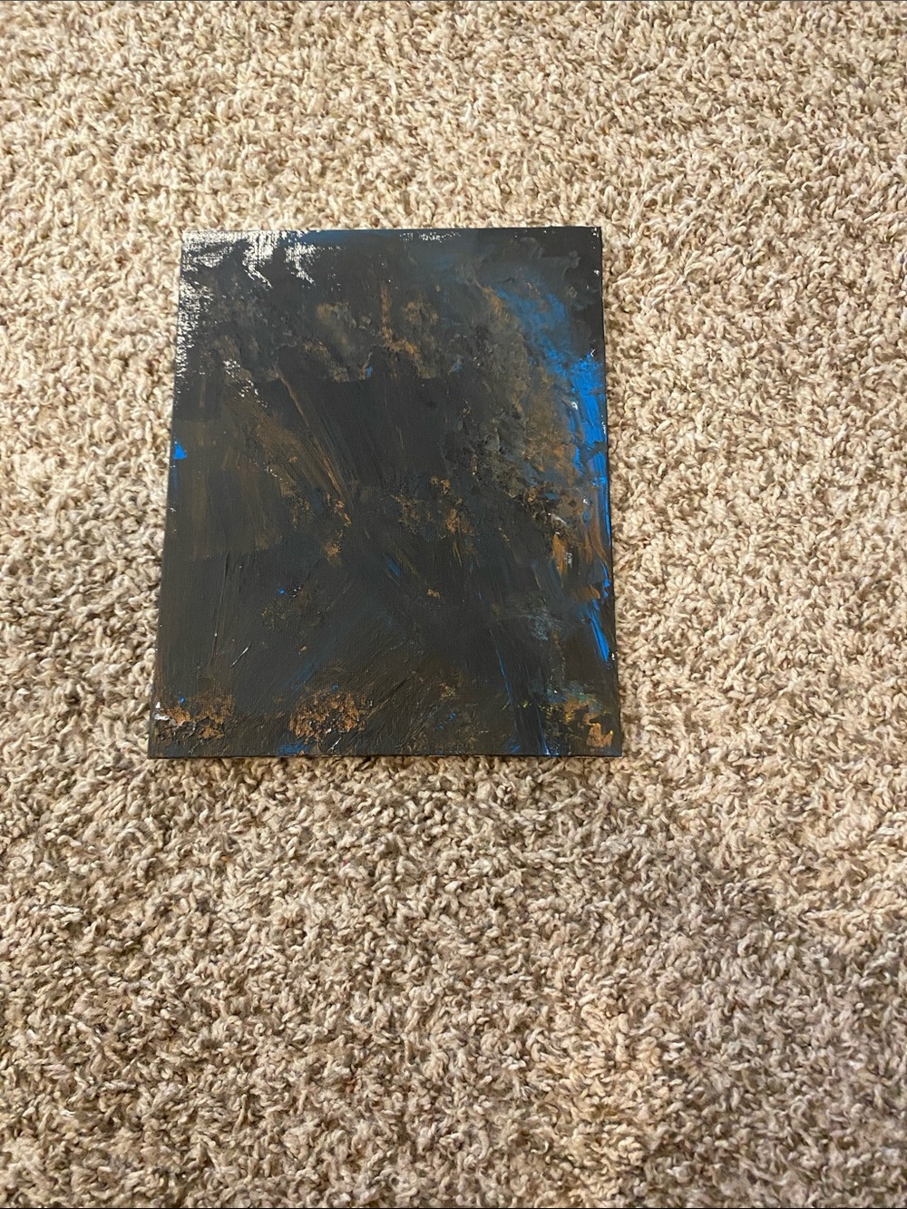 Abstract Black and Blue Home Art Canvas - Modern Wall Accent